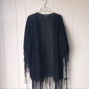 Black Fringe Sheer Luxology Cami